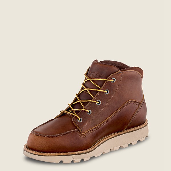 Red Wing Iş Botu Erkek - Traction Tred Lite - Waterproof Soft Toe Chukka - Kahverengi - 21ZDPESVF